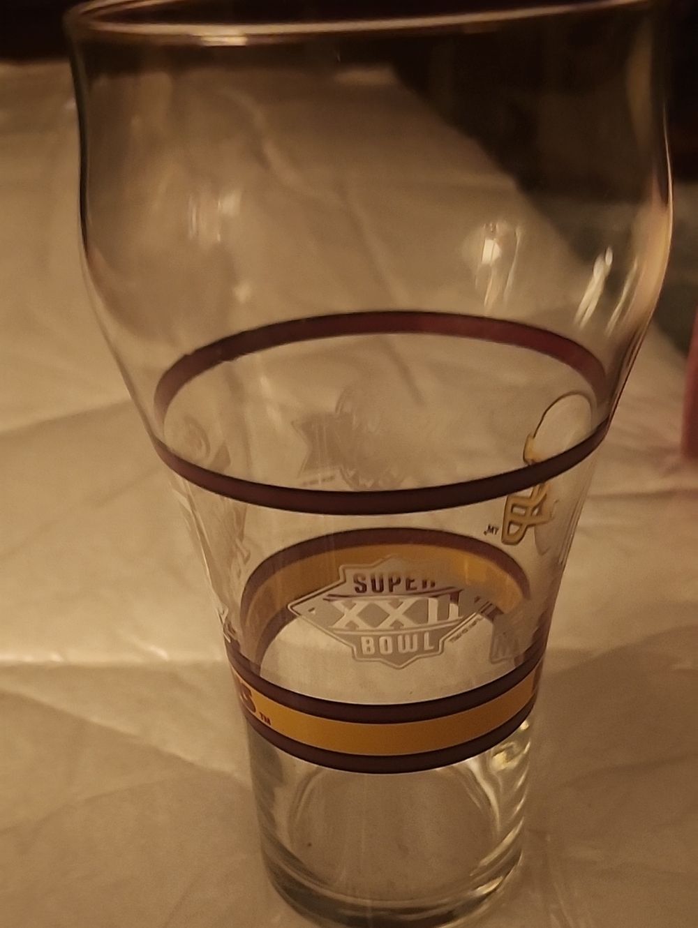 Coca Cola Super Bowl XXII  Glass